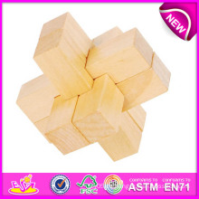 Pädagogisches Holzschloss Spielzeug für Kinder, Holzspielzeug Holzkreuz Schloss Spielzeug für Kinder, Holz Kong Ming Schloss Spielzeug für Baby W03b019